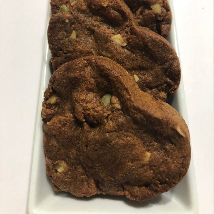 Image of heart-shaped chocolate cookies from Sweet Potato Delights of Detroit, Michigan.
